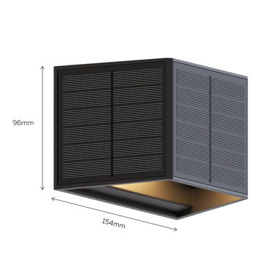 Solcells Vägglampa Caserta Upp&Ner 2700K Svart