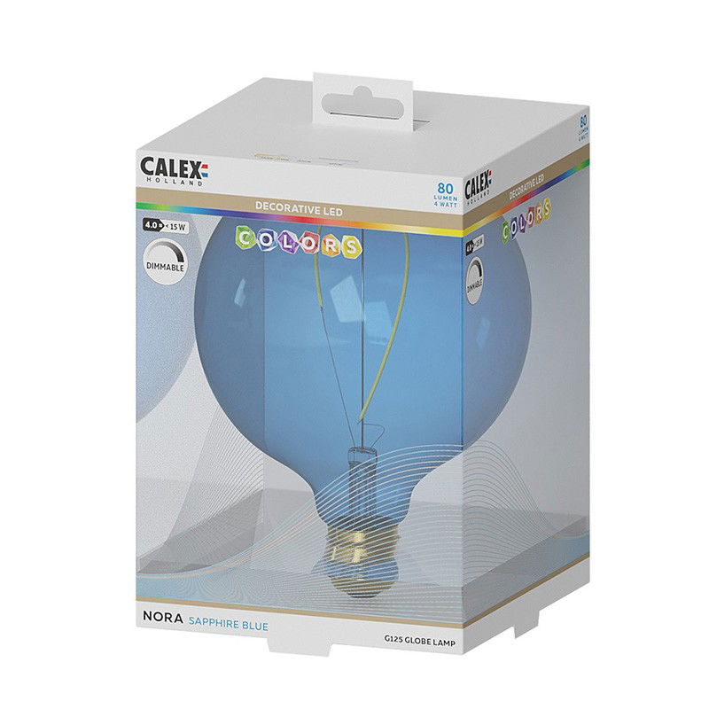 Dimbar Dekorationslampa Nora G125 Blå LED 4W 80lm E27 Dimbar Dekorationslampa Nora G125 Blå LED 4W 80lm E27