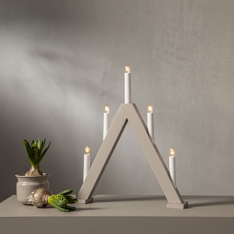 Ljusstake Albo Beige 40cm Ljusstake Albo Beige 40cm | Star Trading | Lampgrossen