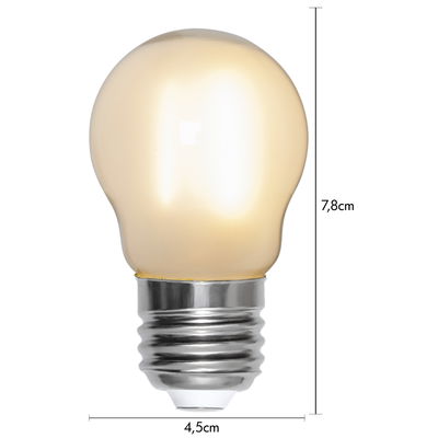 Klotlampa LED Matt 1,4W 150lm E27 2700K 2-pack