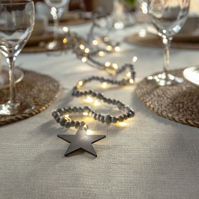 Ljusslinga Beady Greige