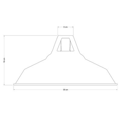 Lampskärm Harbour i emaljerad metall med E27-fattning, diameter 38 cm - Grön