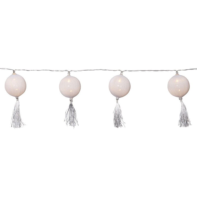 Ljusslinga Jolly Tassel Light Vit