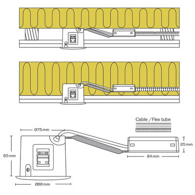 Scan Products LED Downlight Alda 230V Borstad aluminium Utan ljuskälla