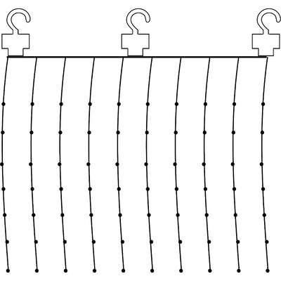 Ljusslinga Dew Drop LED Gardin 100cm