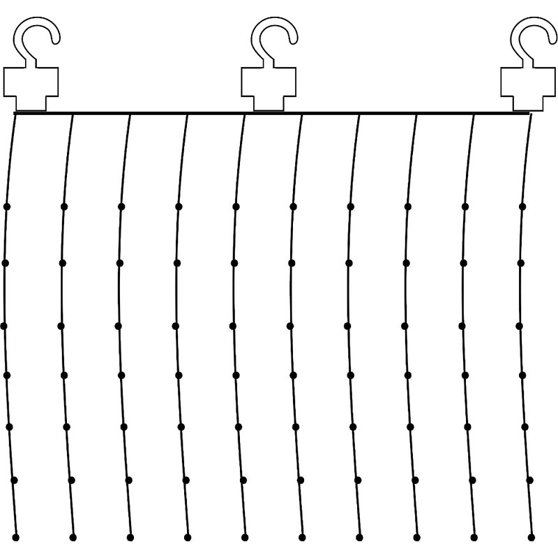 Ljusslinga Dew Drop LED Gardin 100cm