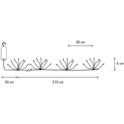 Ljusslinga Dew Drops 96 Flower Vit