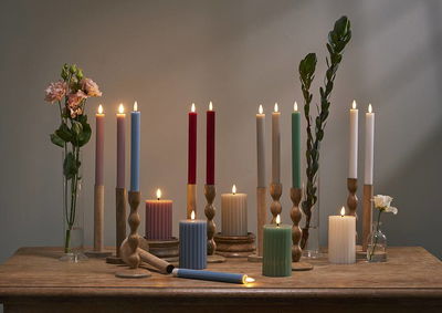 Antikljus Flamme Stripe Rosa