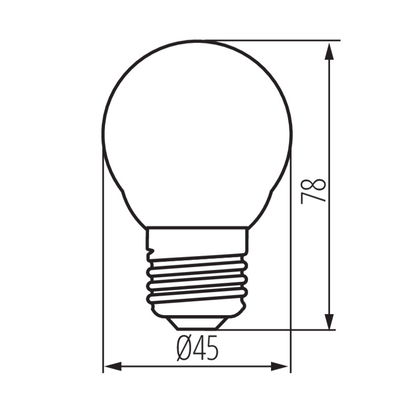 Klotlampa LED 4,5W 470lm E27 2700K