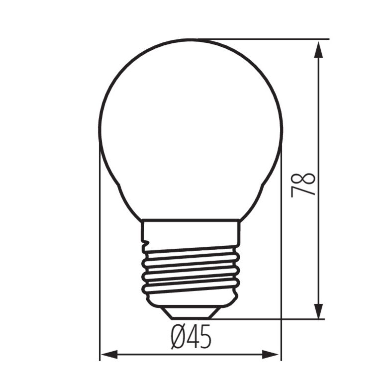 Klotlampa LED 4,5W 470lm E27 2700K