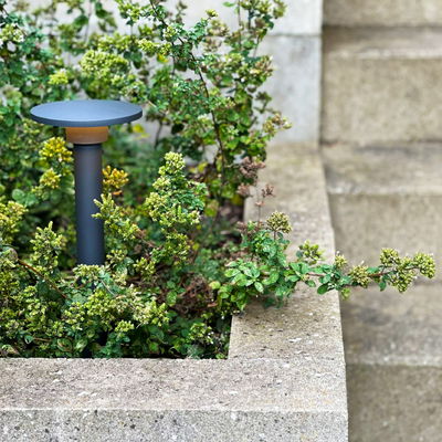 Pollare Orbit 35cm Mörkgrå 6W 240lm 3000K LightsOn Garden Plug & Play