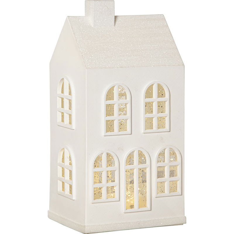 Juldekoration Vinter Vitt Hus 23cm Juldekoration Vinter Vitt Hus 23cm | Star Trading