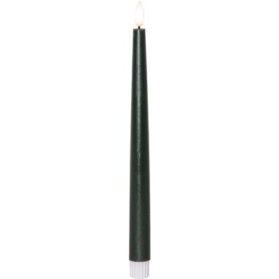 Antikljus Flamme Slim Grön 28cm 2-pack
