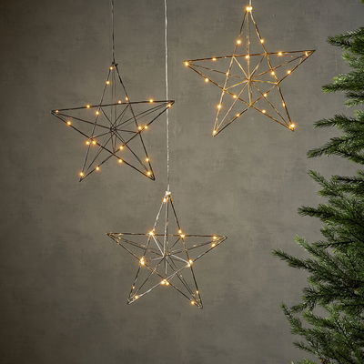 Julstjärna Line Kromfärgad i metall