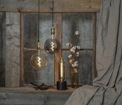 Globlampa Ø200 LED Industrial Vintage Smoke 55lm E27 2200K Dim
