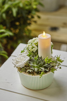 Blockljus M-Twinkle Vit 11,5cm