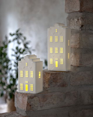 Inomhusdekoration Vinter Hus 21cm Porslin