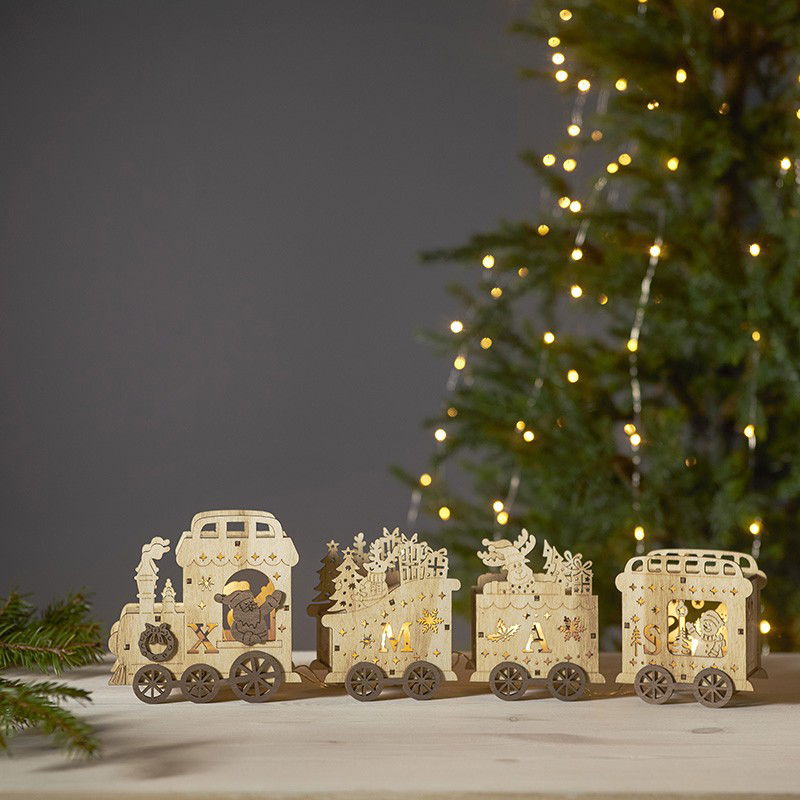 Juldekoration Yuletide Tåg Trä Juldekoration Yuletide Tåg Trä