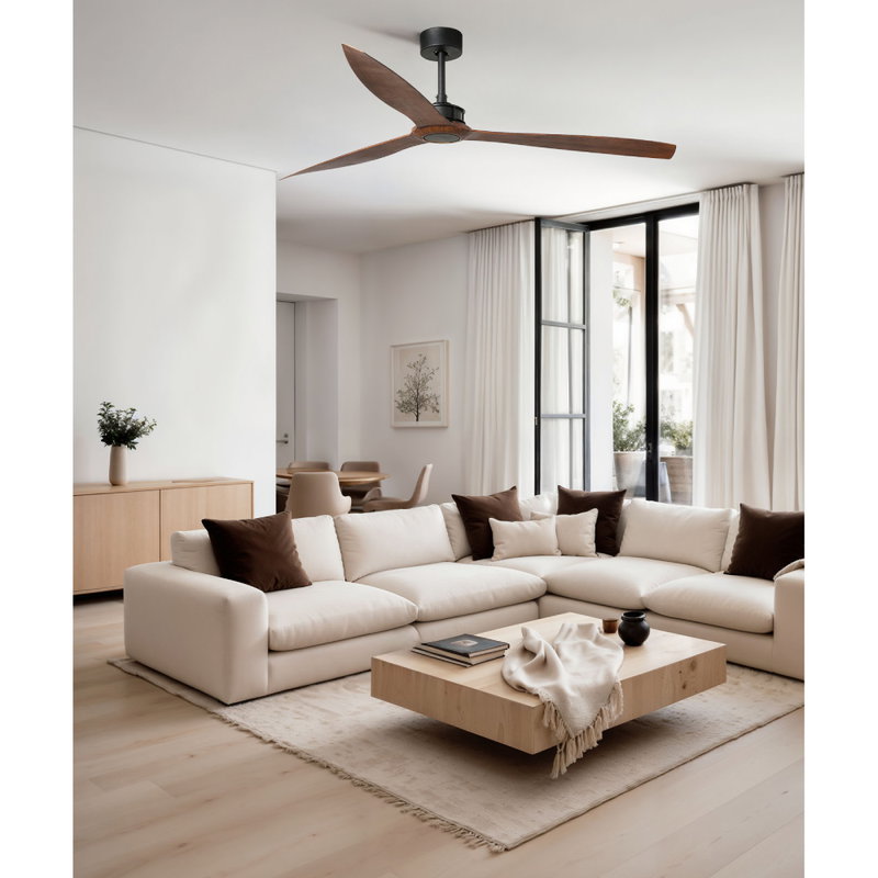 Takfläkt JUST FAN Ø178cm Svart/Trä XL