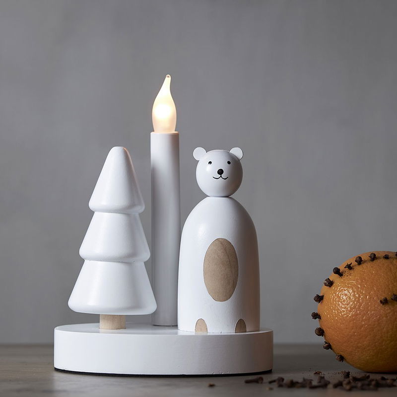 Ljusstake Christmas Joy Björn 20cm Ljusstake Christmas Joy Björn 20cm | Star Trading Återförsäljare
