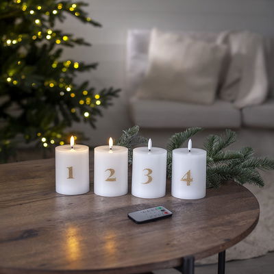 Blockljus Flamme Advent