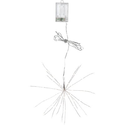 Hängande dekoration Firework Silver 26cm Batteri