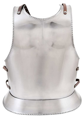 Gotisk torso och ryggplatta harnesk i 1,2 mm stål