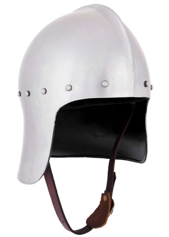 Engelsk bågskyttehjälm, 1400-talet, 1,6 mm stål