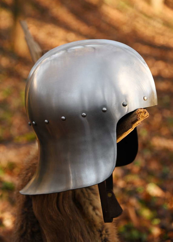 English Archer Helmet, 15. Century, 1.6 mm steel