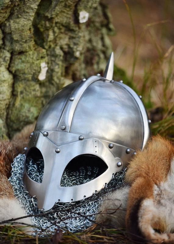 Viking Hjälm i Stål med Aventail, 2mm stål