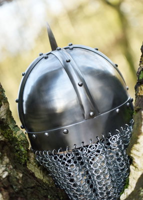 Viking Hjälm i Stål med Aventail, 2mm stål