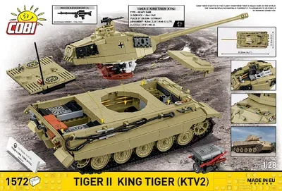 COBI-2686 Tiger II King Tiger (KTV2) WWII - Skala 1:28