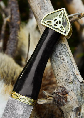 Viking Kniv med Damskus Stål från 800-talet