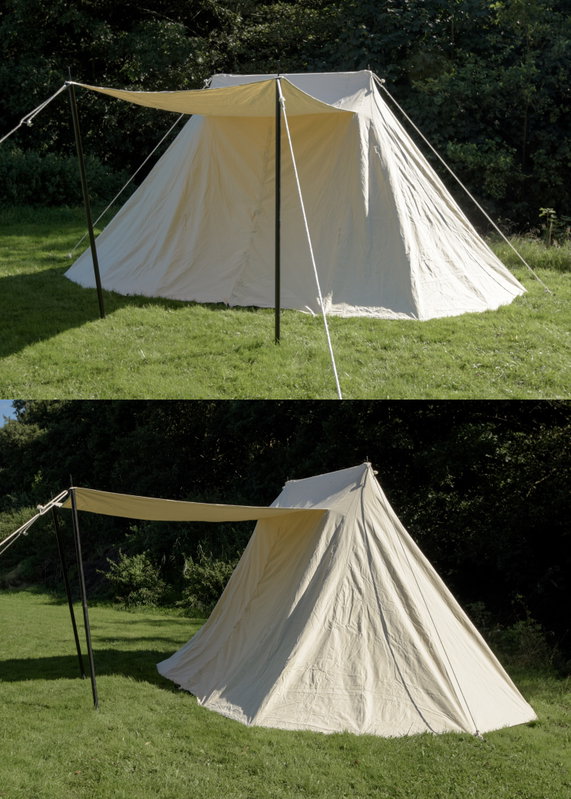 Viking Tält Jorvik - 4 x 6 m i Naturfärg