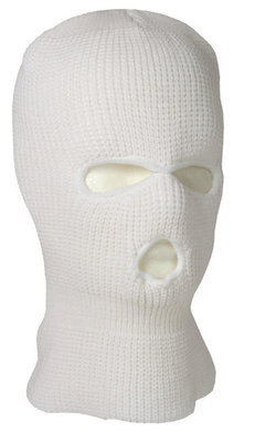 Vit skyddshuva (Balaclava)