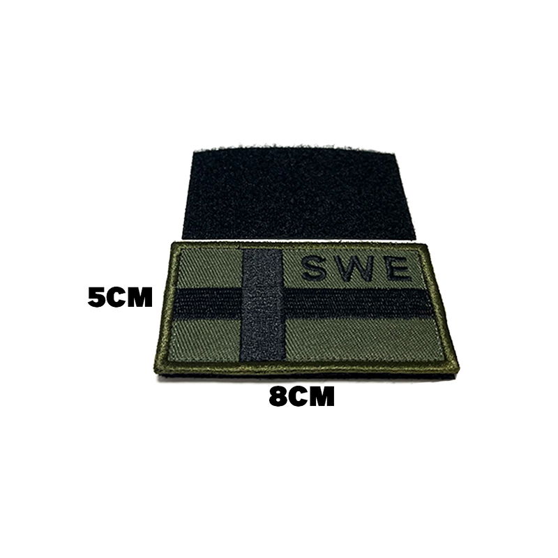 Svensk Flagga SWE Patch  - Grön/Svart
