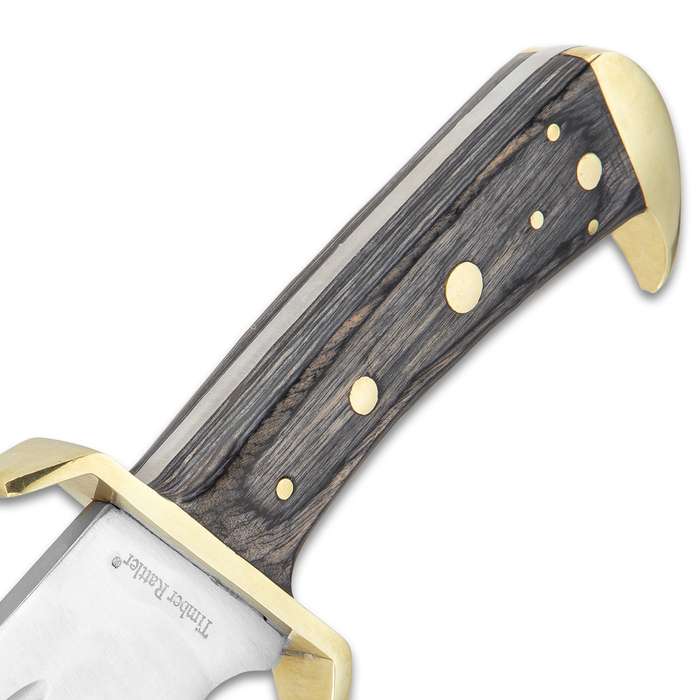 Western Outlaw stor Bowie kniv med läderslida