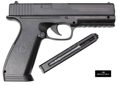 Borner 17 Kolsyrepistol 4,5mm - 120 m/s (Licensfri, max 10 joule, 18år)