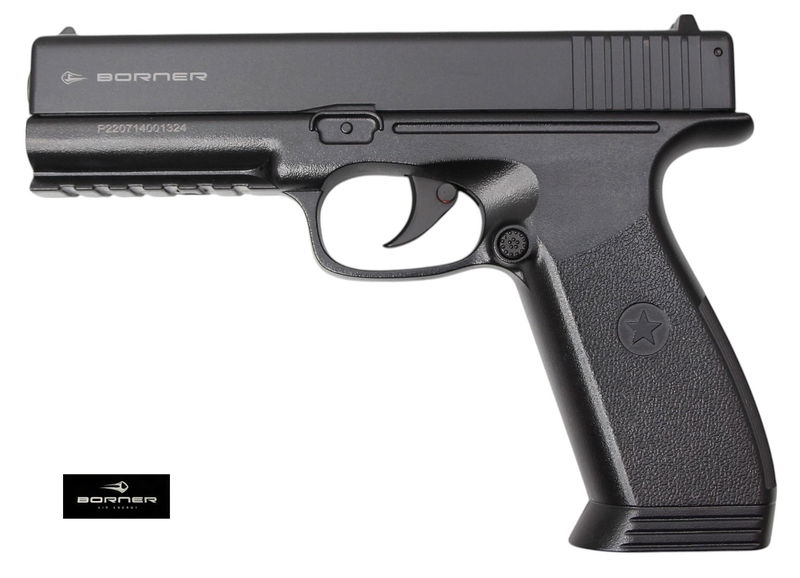 Borner 17 Kolsyrepistol 4,5mm - 120 m/s (Licensfri, max 10 joule, 18år)