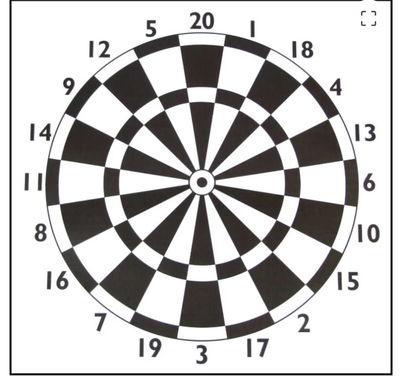 Paper target face Darts