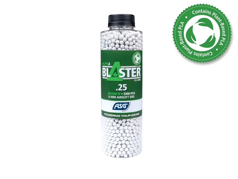 Alpha Blaster PLA BBs, 0.25g, 3300 st
