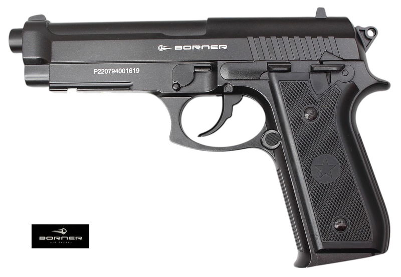 Borner 92M 4,5mm Co2 Pistol - Heavy (Licensfri, max 10 joule, 18år)