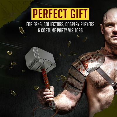 Thor - Mjolnir 1:1 Skala Film Replika Inkl Ställ