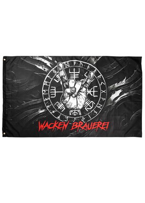 Wacken Bryggeri Flagga Vegvisir, 90 x 150 cm