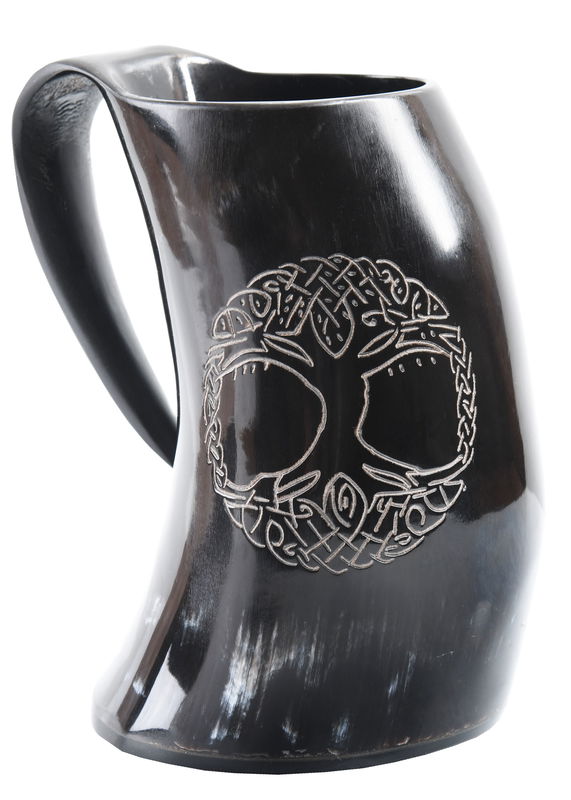 Yggdrasil Öl Mugg Handgjord Av Horn