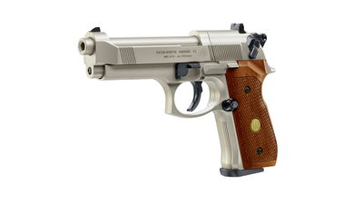 Beretta M92 FS Co2 Pistol Silver Med Trägrepp 4,5mm Diabol (Licensfri)