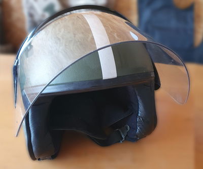 Original Bundeswehr motorcykel hjälm 80-tal