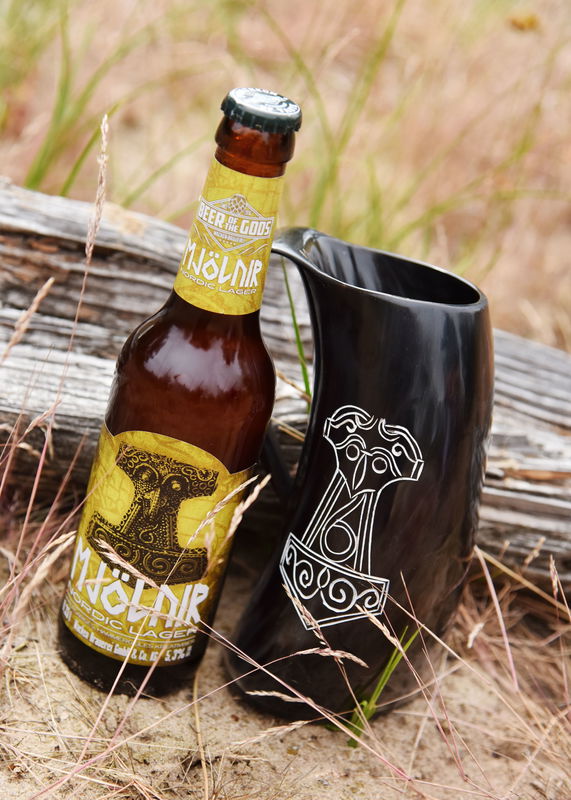 Viking Horn Öl Mugg - Mjölnir, Tors Hammare