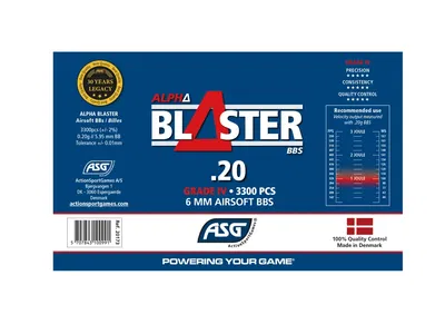 Alpha Blaster BBs, 0.20g, 3300 pcs Flaska