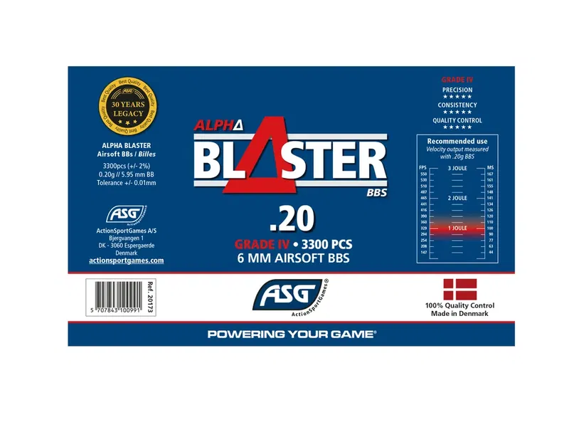 Alpha Blaster BBs, 0.20g, 3300 pcs Flaska